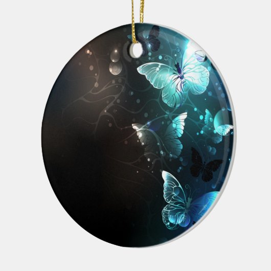 Mint-Night-Schmetterlinge Keramik Ornament (Links)