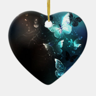 Mint-Night-Schmetterlinge Keramik Ornament