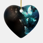 Mint-Night-Schmetterlinge Keramik Ornament (Hinten)