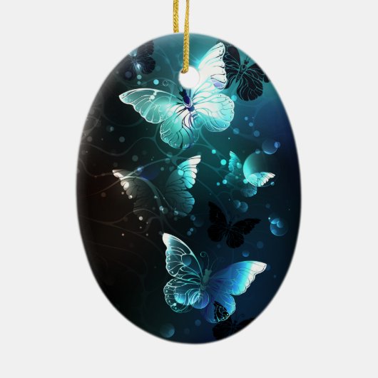 Mint-Night-Schmetterlinge Keramik Ornament (Hinten)