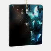 Mint-Night-Schmetterlinge Keramikornament (Rechts)