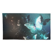 Mint-Night-Schmetterlinge Kissenbezug (Rückseite-Rechts)