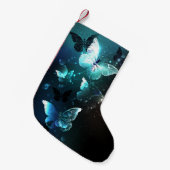 Mint-Night-Schmetterlinge Kleiner Weihnachtsstrumpf (Vorderansicht (hängend))