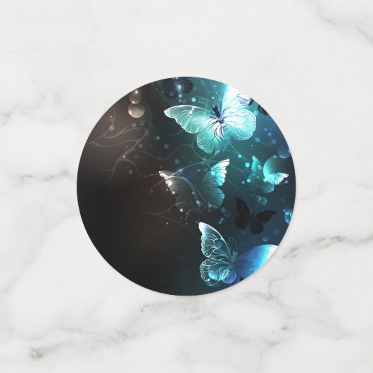 Mint-Night-Schmetterlinge Konfetti (Klein Vorderseite)