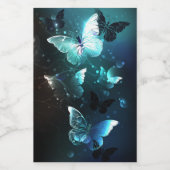 Mint-Night-Schmetterlinge Lebensmitteletikett (Einzelnes Label)