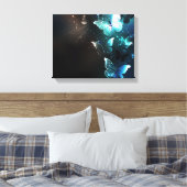 Mint-Night-Schmetterlinge Leinwanddruck (Insitu (Schlafzimmer))