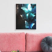 Mint-Night-Schmetterlinge Leinwanddruck (Insitu (Wohnzimmer))