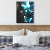 Mint-Night-Schmetterlinge Leinwanddruck (Insitu (Schlafzimmer))