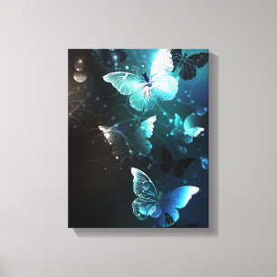Mint-Night-Schmetterlinge Leinwanddruck