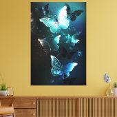 Mint-Night-Schmetterlinge Leinwanddruck (Insitu (Wohnzimmer))