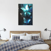 Mint-Night-Schmetterlinge Leinwanddruck (Insitu (Schlafzimmer))
