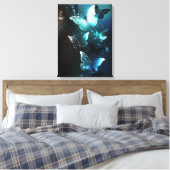 Mint-Night-Schmetterlinge Leinwanddruck (Insitu (Schlafzimmer))