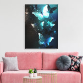 Mint-Night-Schmetterlinge Leinwanddruck (Insitu (Wohnzimmer))