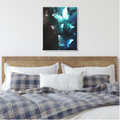 Mint-Night-Schmetterlinge Leinwanddruck (Insitu (Schlafzimmer))
