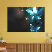 Mint-Night-Schmetterlinge Leinwanddruck (Insitu (Wohnzimmer))