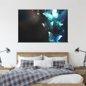 Mint-Night-Schmetterlinge Leinwanddruck (Insitu (Schlafzimmer))