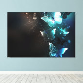 Mint-Night-Schmetterlinge Leinwanddruck (Insitu (Holzboden))