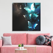 Mint-Night-Schmetterlinge Leinwanddruck (Insitu (Wohnzimmer))