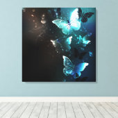 Mint-Night-Schmetterlinge Leinwanddruck (Insitu (Holzboden))