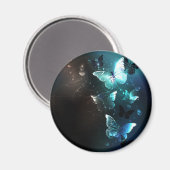Mint-Night-Schmetterlinge Magnet (Vorderseite/Rückseite)