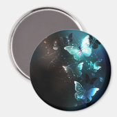 Mint-Night-Schmetterlinge Magnet (Vorderseite/Rückseite)