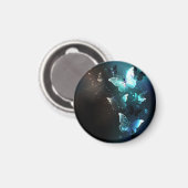 Mint-Night-Schmetterlinge Magnet (Vorderseite/Rückseite)