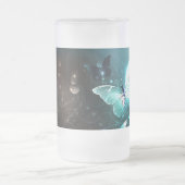 Mint-Night-Schmetterlinge Mattglas Bierglas (Mittel)