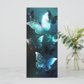 Mint-Night-Schmetterlinge Menükarte (Stehend Vorderseite)