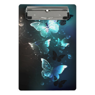 Mint-Night-Schmetterlinge Mini Klemmbrett