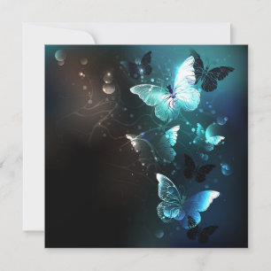 Mint-Night-Schmetterlinge Mitteilungskarte