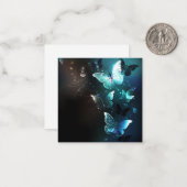 Mint-Night-Schmetterlinge Mitteilungskarte (Vorderseite/Rückseite Beispiel)