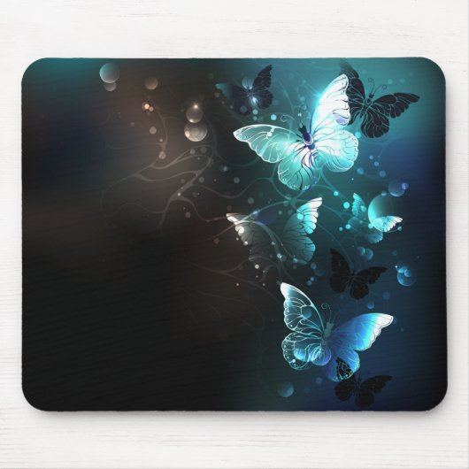 Mint-Night-Schmetterlinge Mousepad (Vorne)