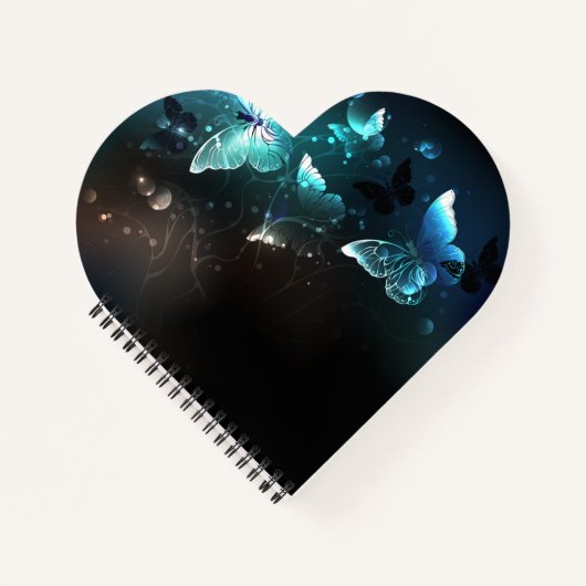 Mint-Night-Schmetterlinge Notizblock (Vorderseite)