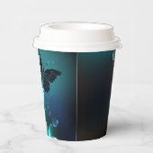 Mint-Night-Schmetterlinge Pappbecher (Rechts)