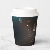 Mint-Night-Schmetterlinge Pappbecher (Vorderseite)