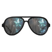Mint-Night-Schmetterlinge Partybrille (Vorderseite)