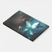 Mint-Night-Schmetterlinge Post-it Klebezettel (angewinkelt)