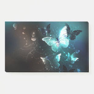 Mint-Night-Schmetterlinge Post-it Klebezettel