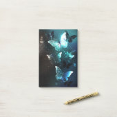 Mint-Night-Schmetterlinge Post-it Klebezettel (Auf Schreibtisch)