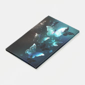 Mint-Night-Schmetterlinge Post-it Klebezettel (angewinkelt)