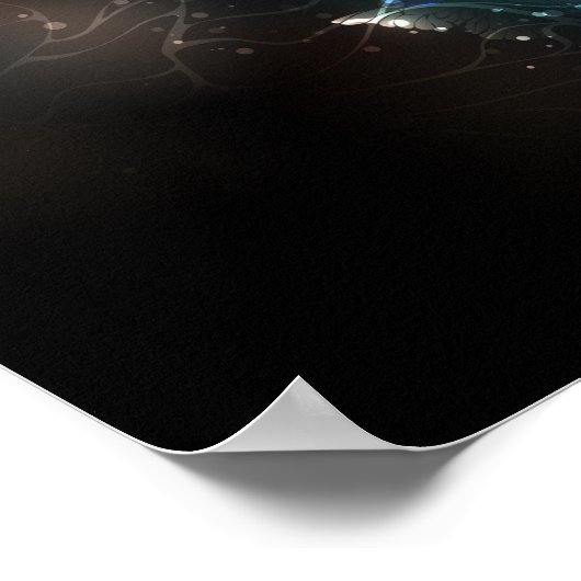 Mint-Night-Schmetterlinge Poster (Ecke)