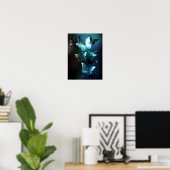 Mint-Night-Schmetterlinge Poster (Heimbüro)