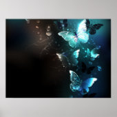 Mint-Night-Schmetterlinge Poster (Vorne)