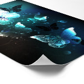 Mint-Night-Schmetterlinge Poster (Ecke)