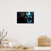Mint-Night-Schmetterlinge Poster (Küche)