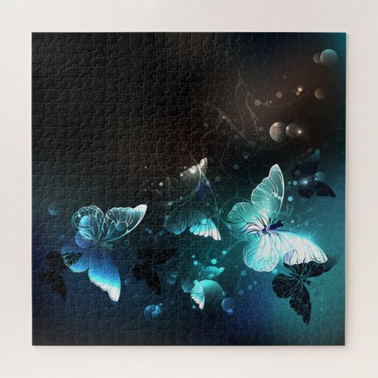 Mint-Night-Schmetterlinge Puzzle (Horizontal)