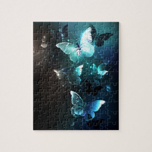 Mint-Night-Schmetterlinge Puzzle (Vertikal)
