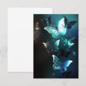 Mint-Night-Schmetterlinge RSVP Karte (Vorne/Hinten)