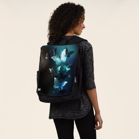 Mint-Night-Schmetterlinge Rucksack (Ausgewaschen)
