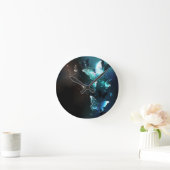 Mint-Night-Schmetterlinge Runde Wanduhr (Zuhause)